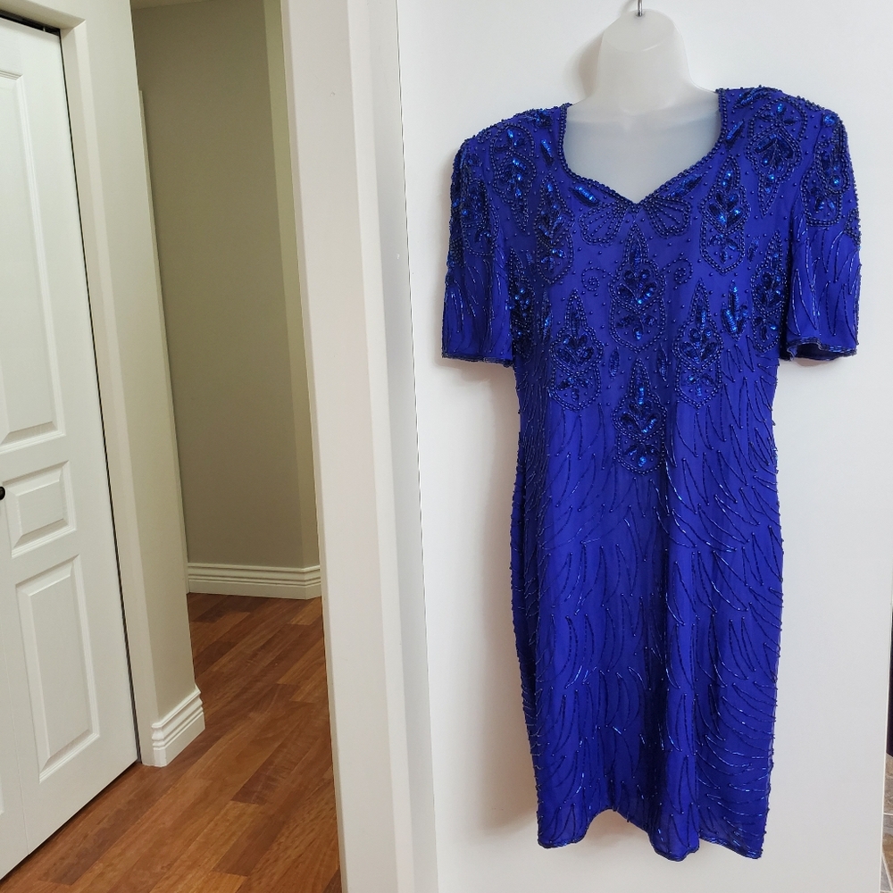 Stunning Silk Dress ML 36-37 bust